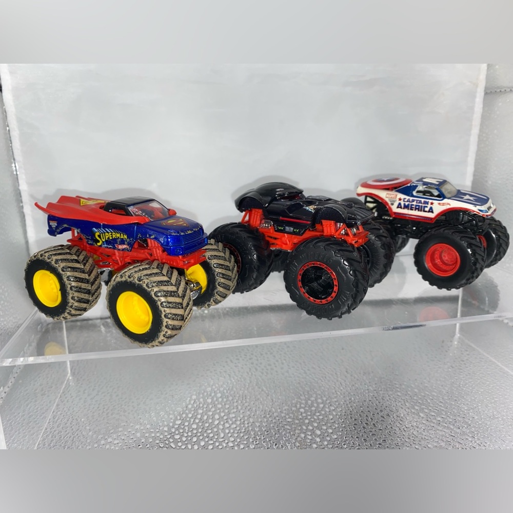 “Superman, Batman, Capt. America” - Monster Trucks- 1:64 Scale, each